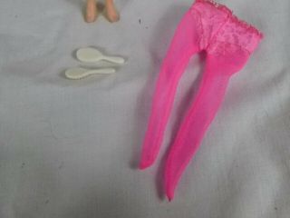 Vtg 70s Topper Dawn Doll Undercover Girl 619 HOT Pink Bra Slip Stockings Mirror 3