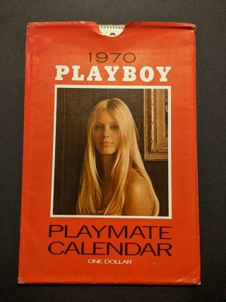 Vintage 1970 Playboy Playmate Calendar With Sleeve In Fine
