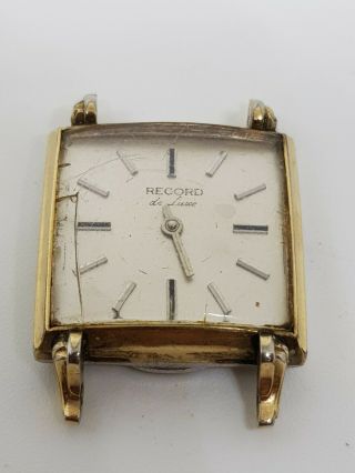 Vintage Men ' s RECORD De Luxe Mechanical Swiss Made Watch (spares) 2