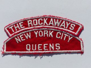 Vintage York City Queens & The Rockaways Rws Boy Scout Bsa Shoulder Patches