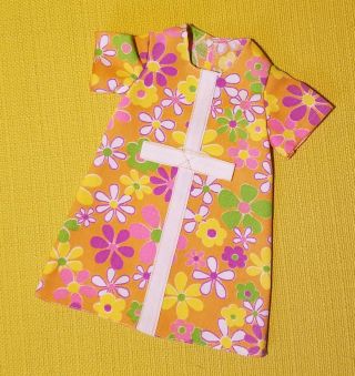 Vtg Mod Flowers Floral Dress Fashion Outfit Clothes For Ideal Crissy Doll