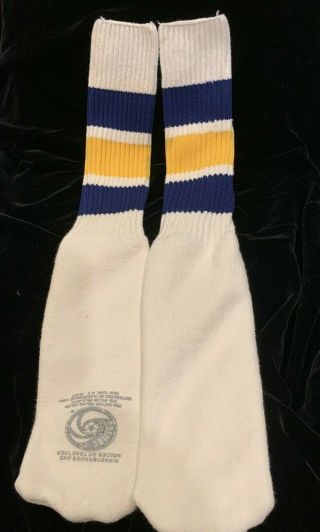 Vtg Cosmos Soccer & Kinney Shoes Tube Socks Bold Stripes