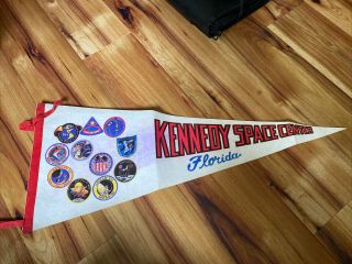Vintage Extremely Rare 1973 Kennedy Space Center Florida 29 " Wall Pennant