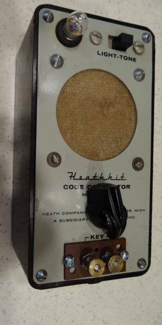 Vintage Heathkit Code Oscillator Model Co - 1 Morse Code Practice W Key