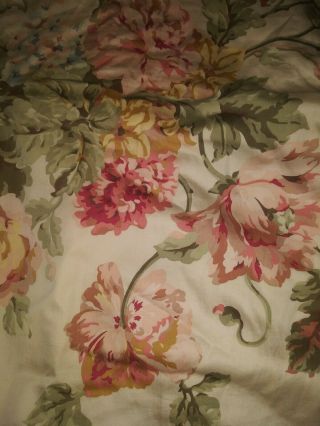 2 Ralph Lauren Quilted Pillow Shams Vintage PEACH FLORAL standard 3