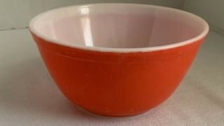 Red Medium Pyrex Bowl 402 Ovenware 1 1/2 Qt Usa Made Vintage Bowl Mixing Serve