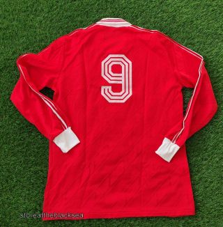 1973 Adidas Vintage 9 Football Shirt Jersey Long Sleeve Red White Rare Men