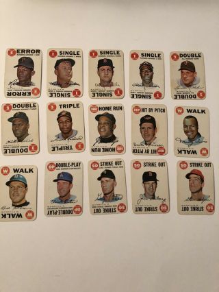 1968 Topps Game Insert Complete Set Of 33 Baseball Cards.