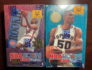 1994 - 95 Nba Hoops Basketball Series 1 & 2 Skybox Factory Boxes