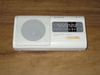 Vintage Sony Am/fm Transistor Radio - Model Icf 380 -