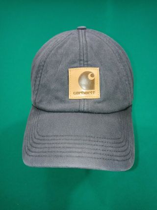 Vintage Carhartt Black Canvas Ear Flap Hat Size L/xl 14806