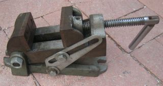 Vintage Unbranded 2 - 1/2 Inch Drill Press Vise With Tilting Jaw