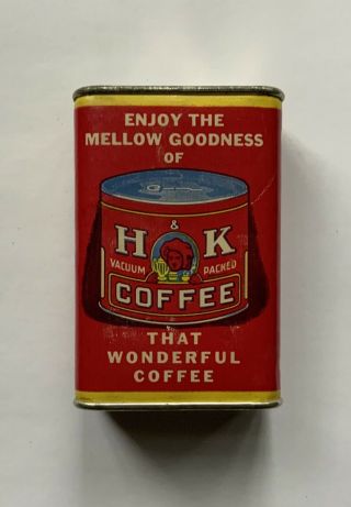 Vintage Advertising H &k Sage Spice Tin - Coffee Can - St.  Louis - Grocery Store