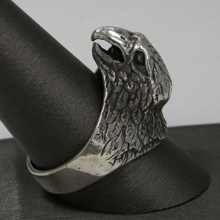 Eagle Ring Vintage Sterling Silver 925 10.  3 Grams Size 10.  5