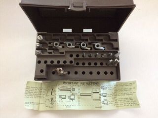 Vintage Sears Craftsman Router Bit Set 9 - 21297 Includes Case & Bits