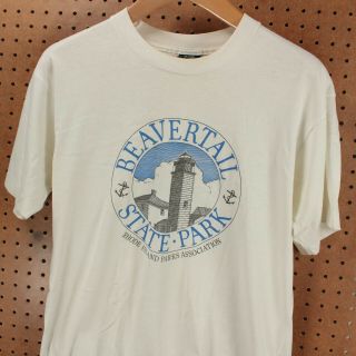Beavertail State Park Rhode Island T - Shirt Large Vtg 80s 90s Usa Single Stitch