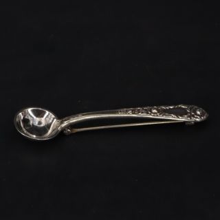 Vtg Sterling Silver - Victorian S.  Kirk & Son Sugar Salt Spoon Brooch Pin - 6g