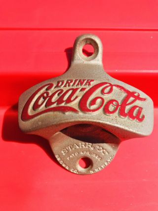 Vintage Starr X Coca Cola Bottle Opener Wall Mount Brown Co.  1926