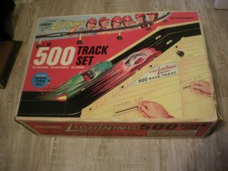 Vtg Johnny Lightning 1969 500 Track Set Toy Flaps Cardboard Empty Box Only Htf