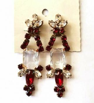 Hand Made Vintage Jewelry Clips Earrings Husar.  D A - 3