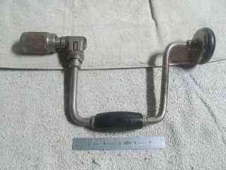 Vintage Stanley Auger Type Ratcheting Hand Drill Number 02 - 212,