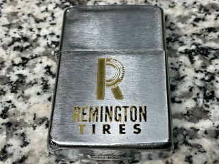 Vintage Remington Tires Automotive Advertising Zippo Lighter