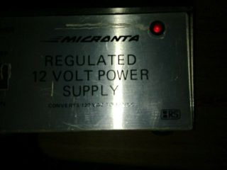Vintage Radio Shack Micronta Regulated 12 Volt Power Supply Cat.  No.  22 - 124a