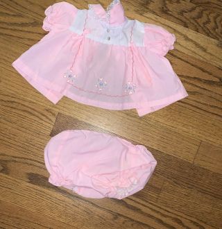Cradle Togs Pink 0 - 3 Months Vintage Plastic Diaper Pants Cover Smock ❤️tb5m16