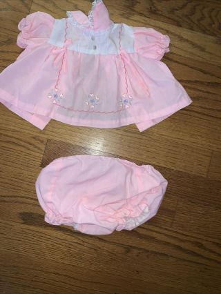 CRADLE TOGS Pink 0 - 3 Months Vintage Plastic Diaper Pants Cover SMOCK ❤️tb5m16 2