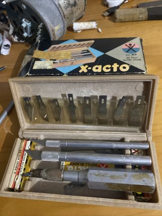 Vintage X - Acto Basic Knife Set No.  83 & X - Acto