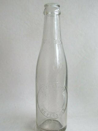Vtg Embossed Clear Glass Orange Crush Bottle,  O.  C.  B.  Co. ,  Gastonia,  Nc