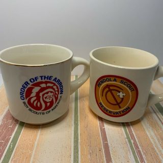 2 Vintage Boy Scouts Of America Mugs Pendola Scout Reservation And Order Of The