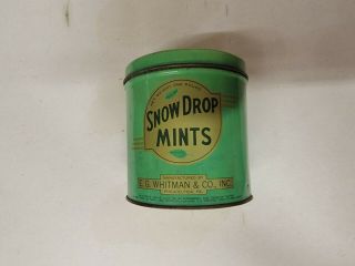 Vintage Snow Drop Mints Tin Empty