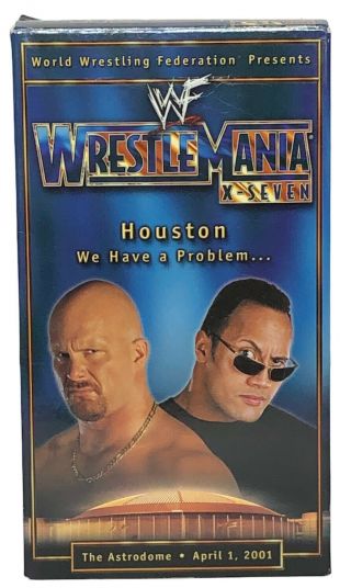 Wrestle Mania X - Seven Astrodome 2001 Vintage Vhs Tape Wf Wwf Wwe Houston