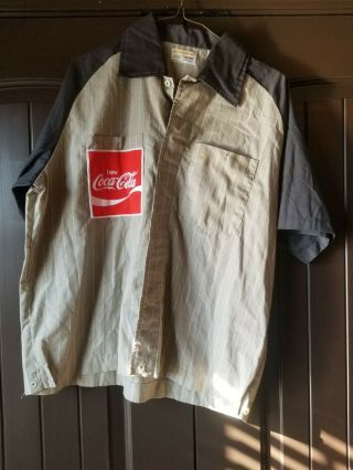 Vintage Coca - Cola Delivery Driver Uniform Shirt Size Large