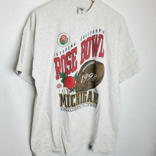 Vtg 1998 Pasadena California Rose Bowl Michigan State T - Shirt Crew Neck Xl Usa