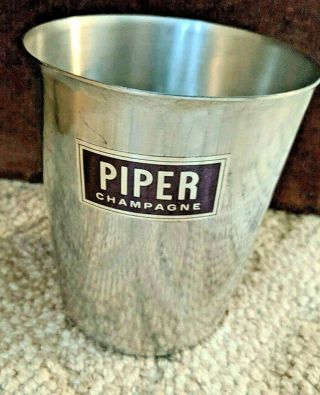 Vintage Aluminum Piper Champagne Ice Bucket Cooler