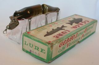 Vintage Fishing Lure Creek Chub Jointed Pikie 3000 W/box - 6 Inches