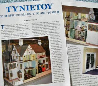 5p History Article - Rare Museum Custom Tudor Tynietoy Doll House & Furniture