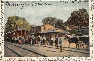 Estacion De F.  C.  I.  M.  Railroad Depot Durango,  Mexico 1907 Vintage Postcard