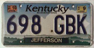 Kentucky Ky Vintage License Plate Tag 2001 Bluegrass State Jefferson County P