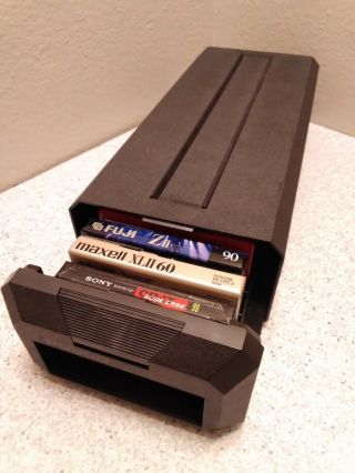 Posso Media Box Cassette Tape Storage Holds 16 Cassettes Vintage