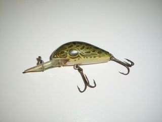 Vintage Rebel Crankbait Fishing Lure Leopard Frog Color