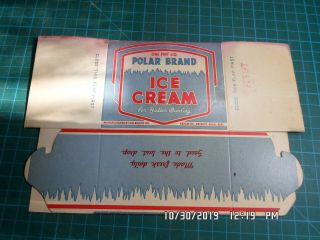 Vintage Polar Brand Holbrook Tutti Fruitti Ice Cream One Pint Flat Carton