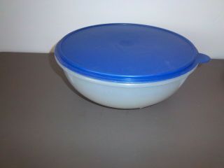 Vintage Tupperware Fix - N - Mix® Bowl 274 26 Cup Bowl Sheer With Blue Lid/seal