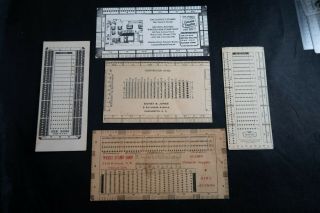 5 Different Vintage Perforation Gauges,  Card Stock