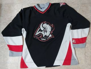 Vintage Buffalo Sabres Starter Nhl Hockey Jersey Size L Black