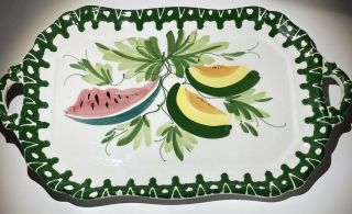 Vintage Zanolli Fruit Platter - Made In Italy - Hand Painted Design