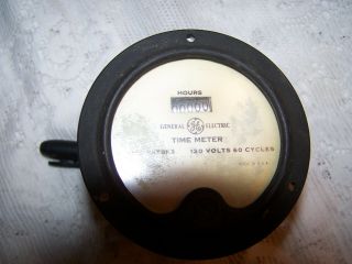 Vintage Time / Hour Meter General Electric 120v 60 Cycle 8kt8k3,  Dated 12 - 7 - 51