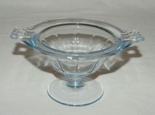 Perfect Vintage Willow Blue Cambridge " Decagon " Footed Mayo Bowl